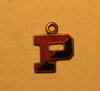  Princeton University Orange and Black "P" Charm for Bracelet