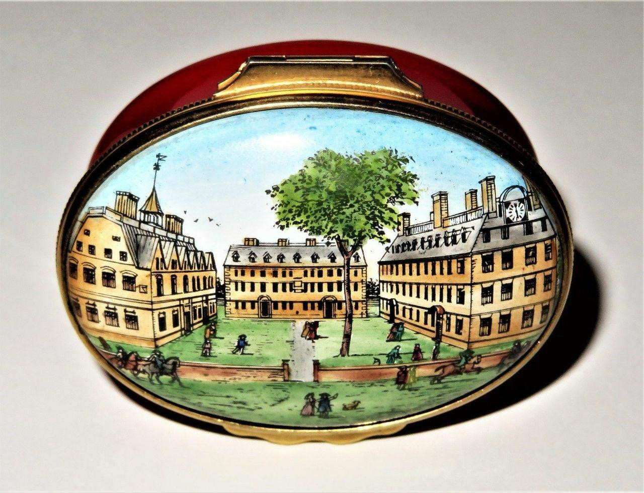 Halcyon Days Enamel Box - Harvard University