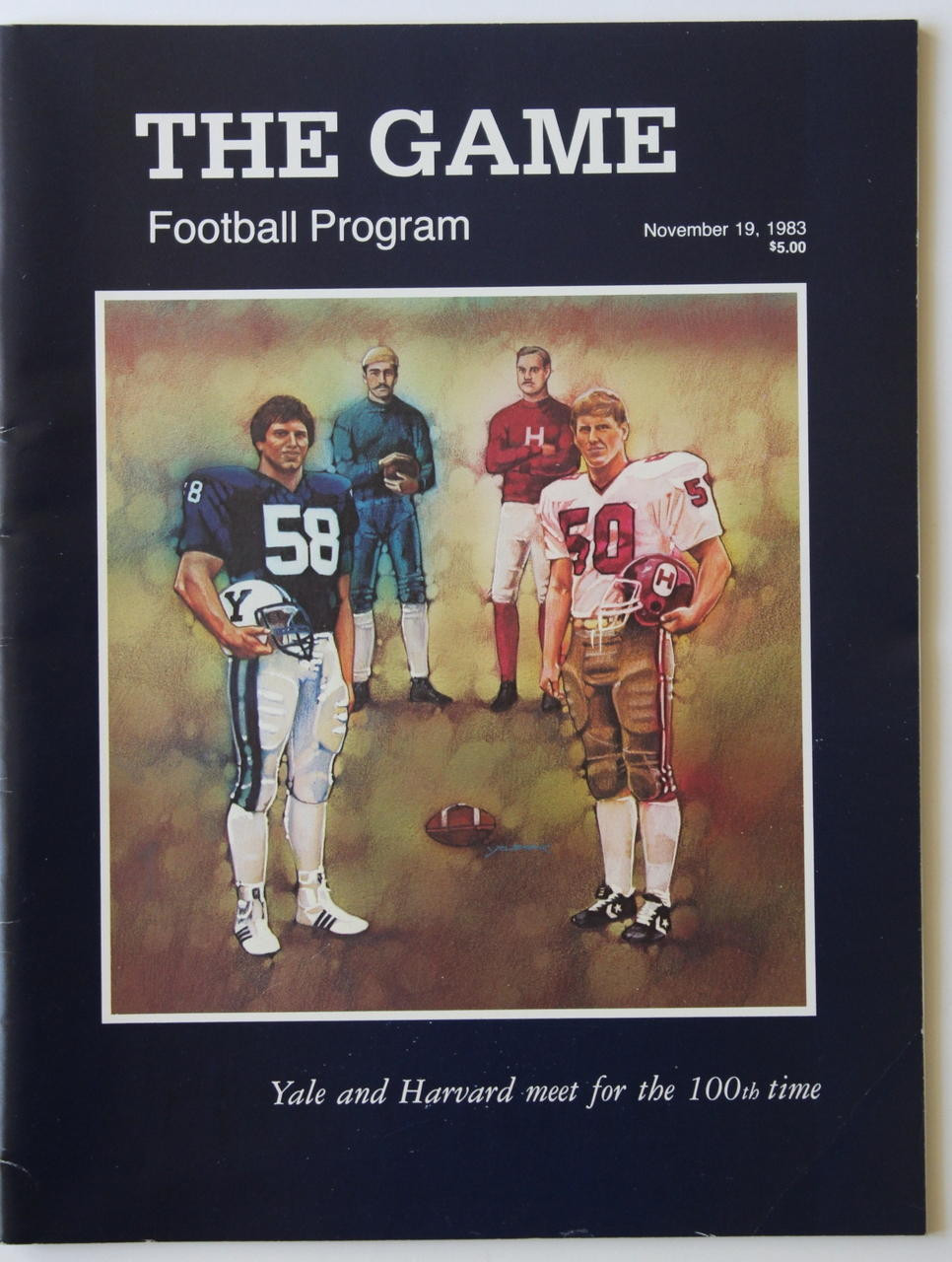 Harvard v. Yale Football Program 1983 - 100 year anniversary