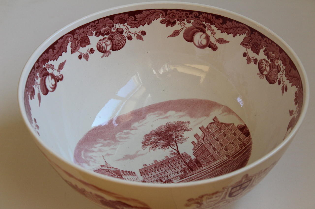 Harvard Wedgwood Punch Bowl c1936 - Collectible Ivy