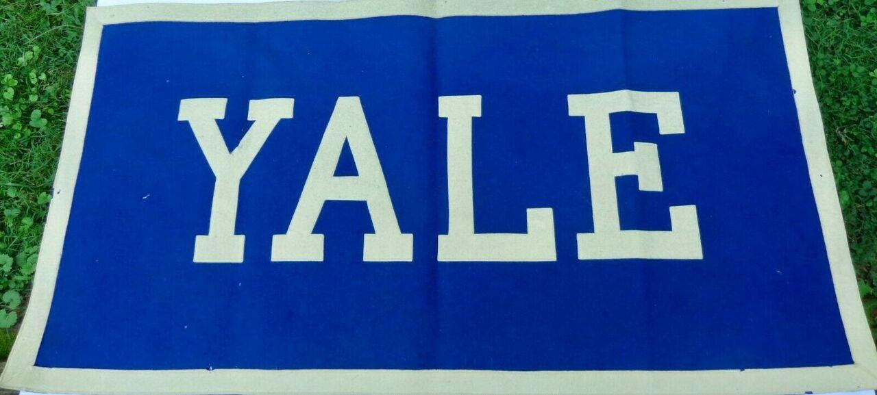 Yale University Felt Wool Sewn Banner 33 inches x 17 inches