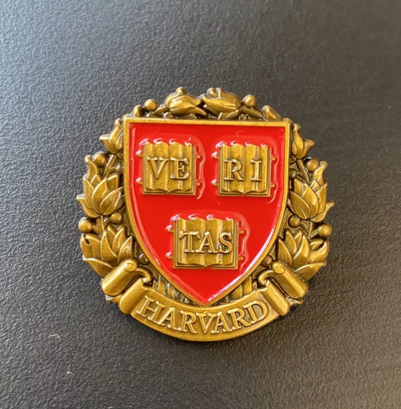 Harvard University Logo Veritas Crest Lapel Pin - Collectible Ivy
