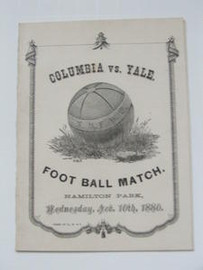 Columbia v Yale Football Program 1880 - Walter Camp