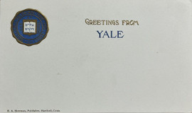 Greetings From Yale Vintage Postcard