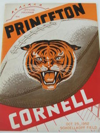 Princeton v Cornell Football Program 1952