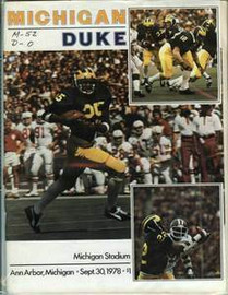 Michigan v Duke Football Program 1978