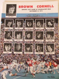 Cornell v Brown Football Program 1973