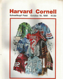 Cornell v Harvard Football Program 1981
