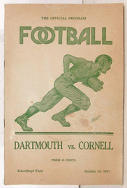 Dartmouth v Cornell Football Program 1921