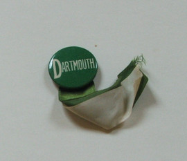 Vintage Dartmouth College Pinback Button with Ribbon