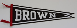 Brown University Pennant with Dovetail End