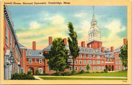 Lowell House Harvard Linen Postcard