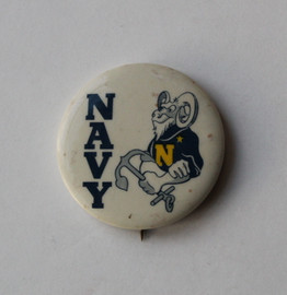 Navy Bill The Goat Football Pin