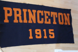 Princeton University Large Felt Banner 1915