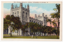 Harper Memorial Library Postcard - University of Chicago