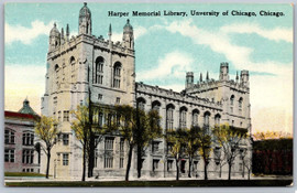 Harper Memorial Library Postcard - University of Chicago