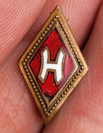 Antique Old Harvard University Lapel Pledge Pin H Enamel