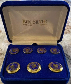 University Of California Seal Ben Silver Blazer Buttons Set in Original Box