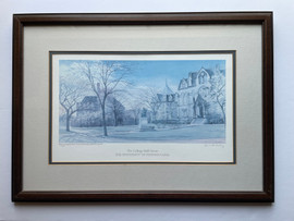 Framed University of Pennsylvania Original Art Print