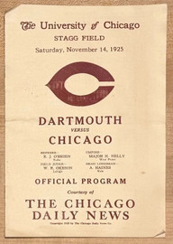 University of Chicago v. Dartmouth Football Program 1925