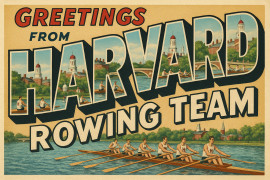 Harvard Rowing Team Postcard