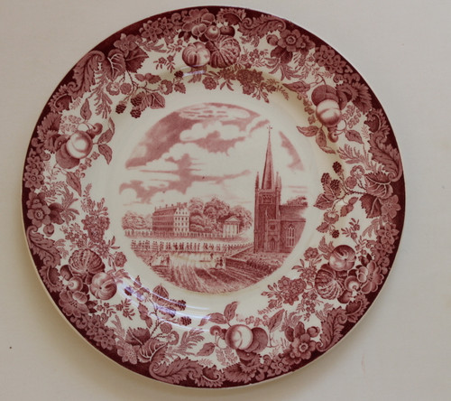 Harvard Wedgwood Plate Dane and Massachusetts Halls