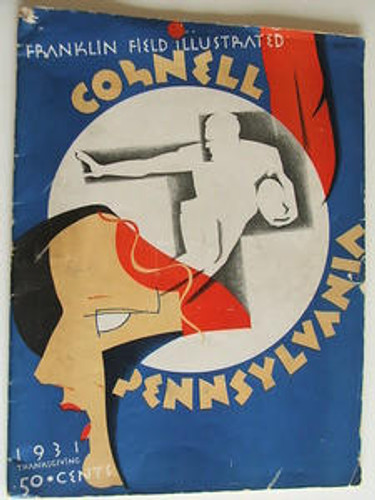 Cornell v Penn Football Program 1931