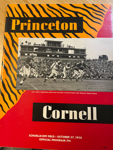 Princeton v. Cornell Football Program 1956