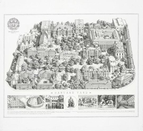 Harvard Yard Gravure Etching / Print