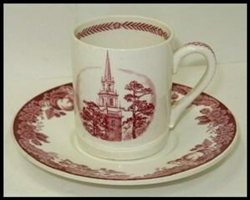 Harvard Wedgwood Demitasse Cup and Saucer Memorial Church