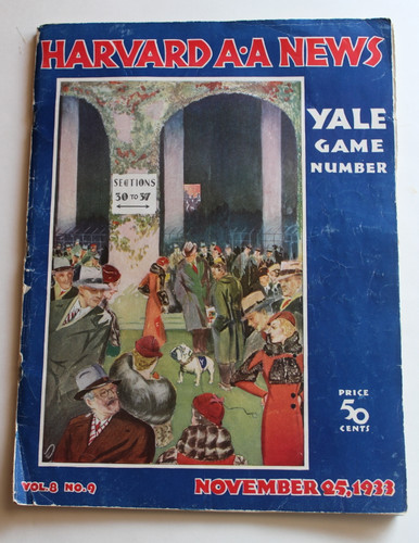 Harvard v. Yale Football Program 1933