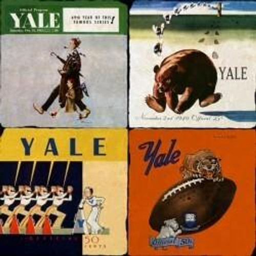 Yale University Marble Coaster Set of 4 - Vintage Sports