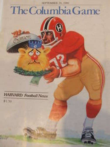 Harvard v Columbia Football Program 1980