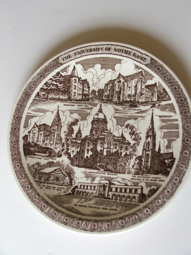 University of Notre Dame Vernon Kilns Plate