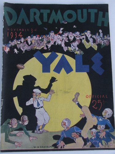 Dartmouth v Yale Football Program 1934
