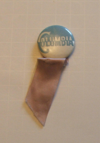 Columbia University Pinback Button with Ribbon