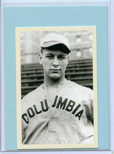 Lou Gehrig Columbia University Card