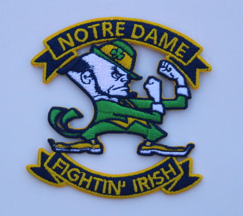Notre Dame Fightin Irish Iron on Embroidered Patch