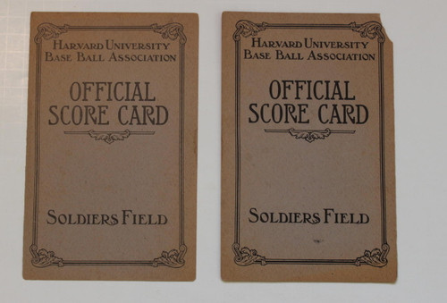 Harvard Dartmouth Baseball Score Cards 1912