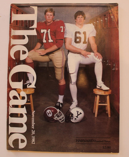 Harvard v Yale Football Program 1982