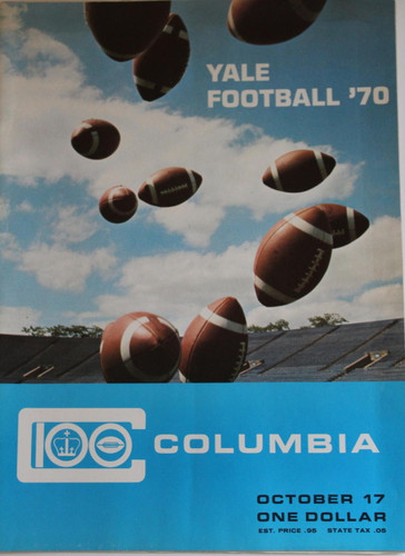 Yale v Columbia Football Program 1970