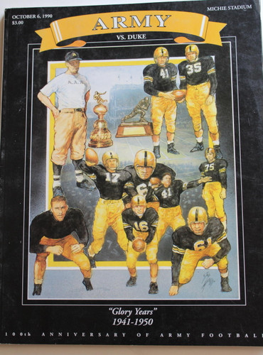 Army v Duke Football Program 1990