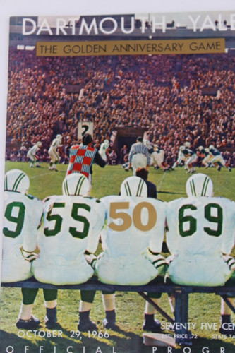 Dartmouth v Yale Football Program 1966