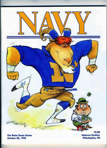 Navy v Notre Dame Football Program 1993