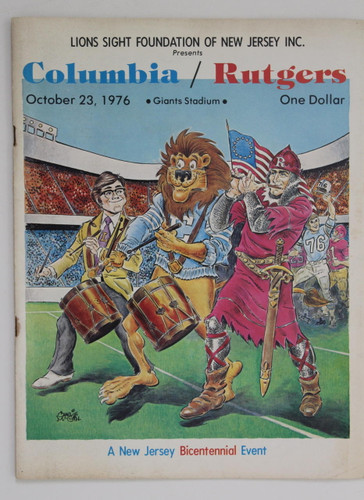 Rutgers v Columbia Football Program and Game Ticket 1976