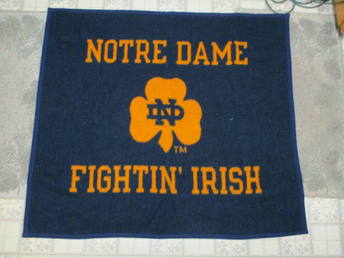 Vintage Notre Dame Fightin Irish Stadium Blanket