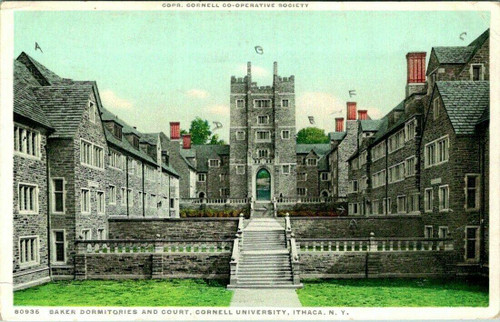 Cornell Baker Dormitories and Court Postcard