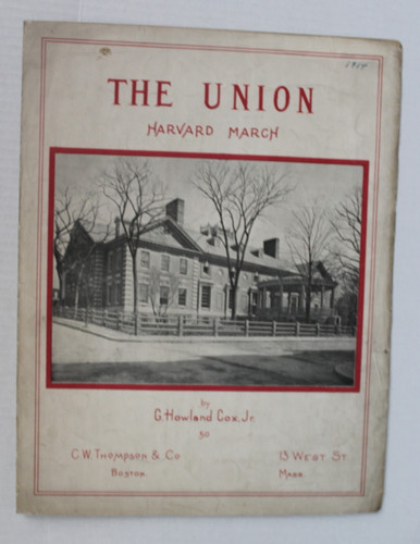 The Union Harvard March Sheet Music 1904