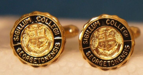 Vintage Georgetown University Gold Tone Cufflinks