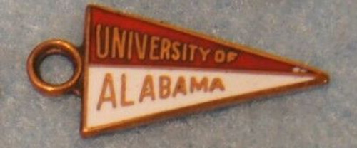 University of Alabama Crimson and White Pennant Charm